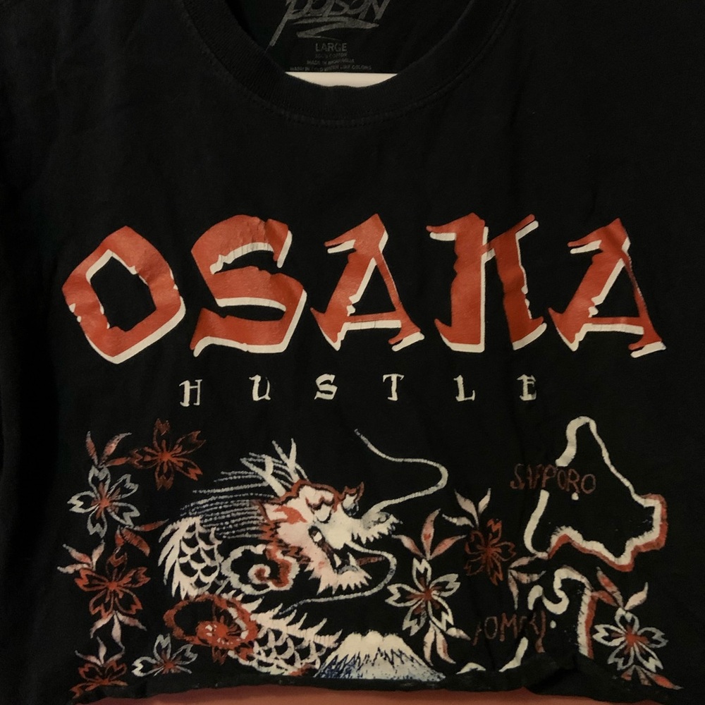 Crop Top Popular Poison OSAKA Hustle T-shirt Large
